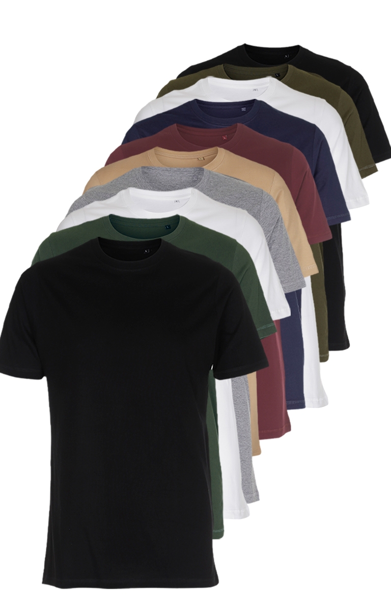 Mix & Match: 10 x Organic Basic T-shirts: 1.000:- (100:- PER STYCK)