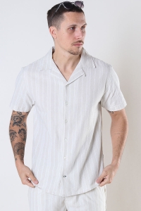 Kronstadt Cuba Linen Stripe 02 S/S Sand