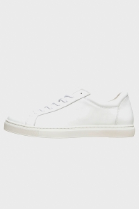 Selected SLHEVAN LEATHER TRAINER B NOOS White