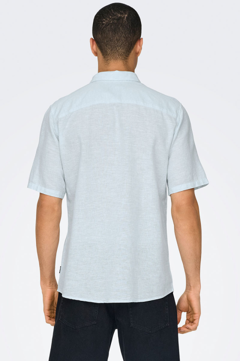 ONLY & SONS Caiden SS Linen Shirt Cashmere Blue