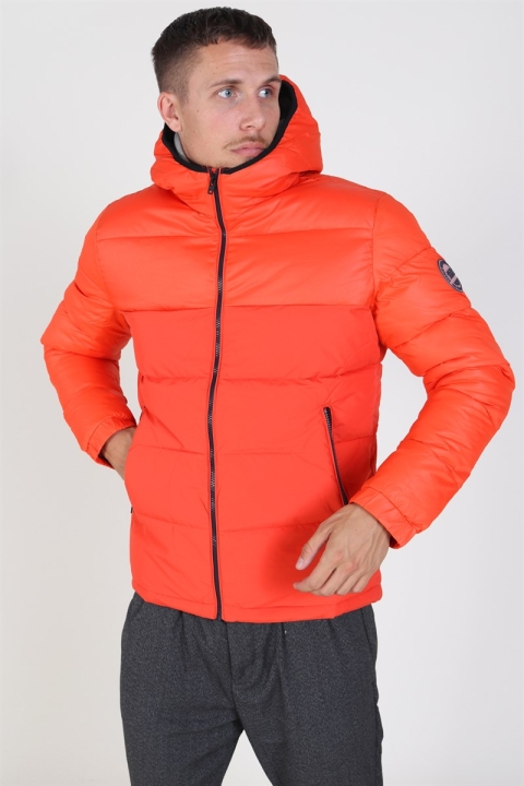 Jack & Jones Oscar Jacka Hood Cherry Tomata