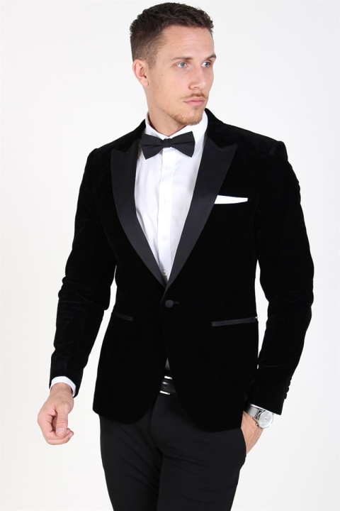 Only & Sons Manny Velvet Tux Kavaj Black