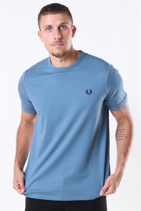 Fred Perry Ringaer T-Shirt Blue Estate