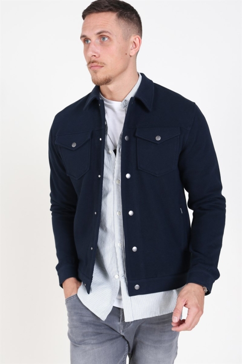 Jack & Jones Eddie Sweat Trucker Jacka Black Iris