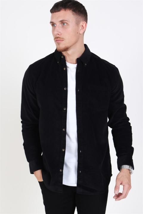 Only & Sons Georg Solid Corduroy Skjorta Black