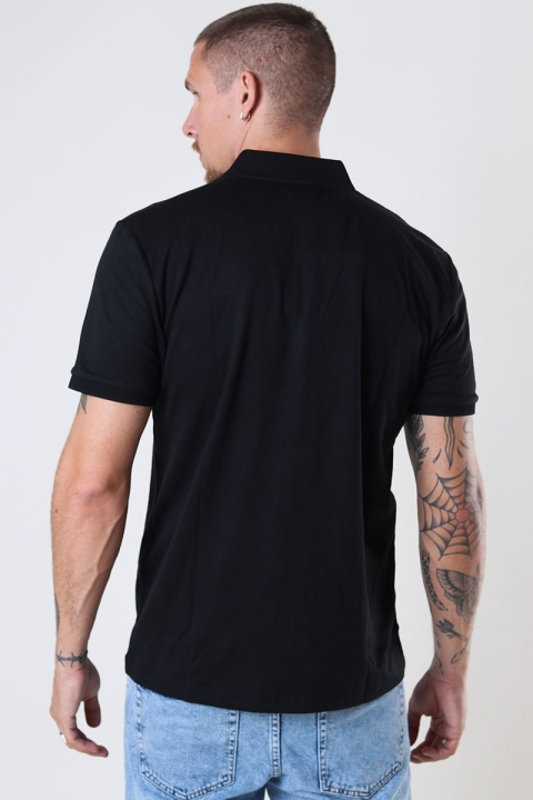 Selected Fave Zip Polo SS Black