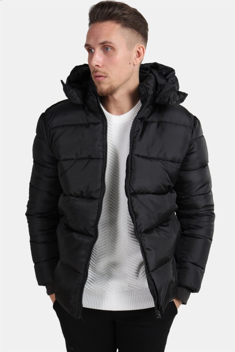 Only & Sons Heavy Puff Hood Jacka Black