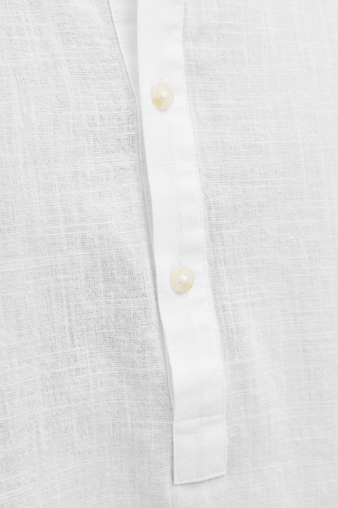 Jack & Jones Summer Half Placket Shirt Ls White
