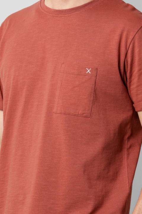 Clean Cut Copenhagen Kolding Organic Tee S/S Rusty Red