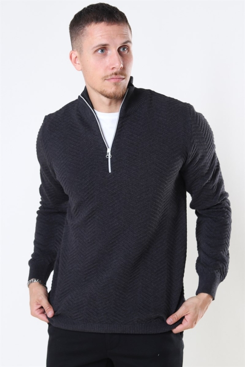 Kronstadt Carlo Half Zip Sticka Charcoal