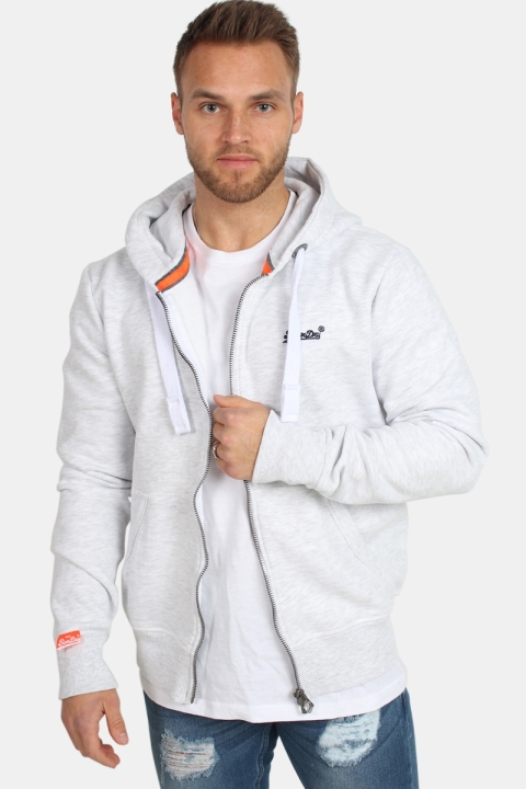 Superdry Orange Label Zip Hoodie Ice Marl