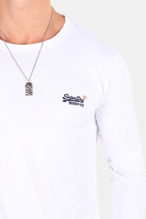 Superdry Orange Label Vintage Emb L/S T-shirt Optic White