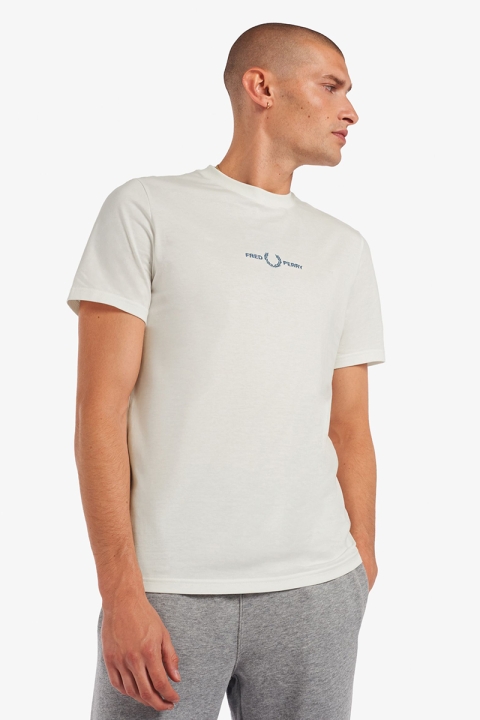 Fred Perry EMBROIDERED T-SHIRT 303 Snow White