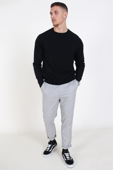 Only & Sons Mikkel Soft Crew Raglan Sticka Black