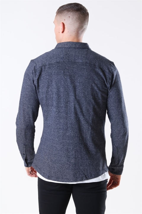 Only & Sons Gabriel LS Strikket Skjorta Dark Navy