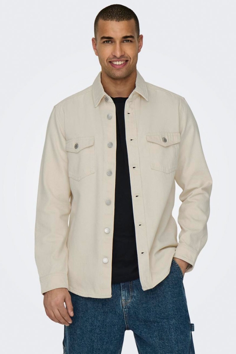 ONLY & SONS Bane Denim Shirt Ecru