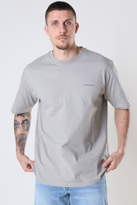 Woodbird Steen Back Tee Light Grey