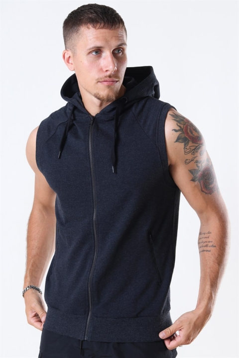 Basic Brand Sport Hoodie Zip SL Heather Black