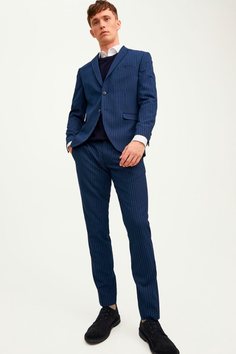 Jack & Jones FRANCO PIN STRIPE Kostym Navy Blazer