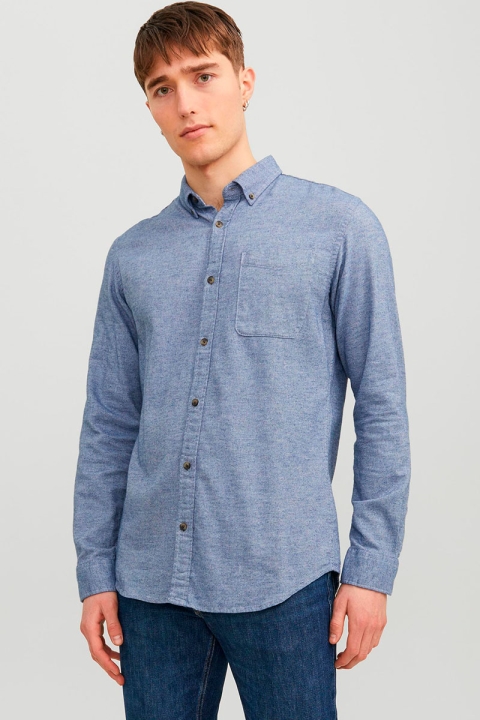 Jack & Jones Classic Melange Shirt L/S Faded Denim