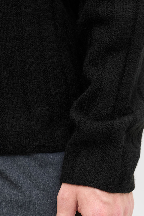 Jack & Jones Bradley Carter Knit Crew Neck Black
