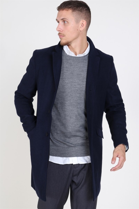 Only & Sons Julian Solid Wool Ullkappa Night Sky