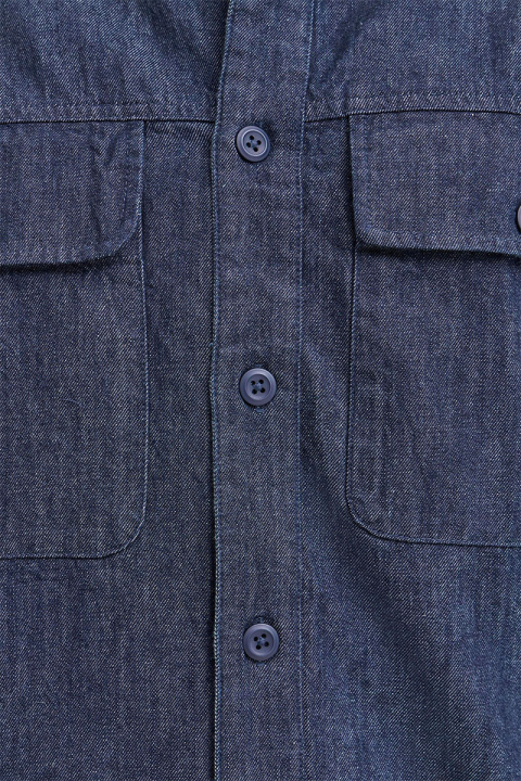 Solid Rogue Woven LS Shirt Middle Blue Denim