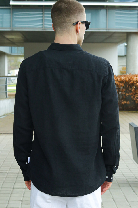 ONLY & SONS Caiden LS Linen Shirt Black