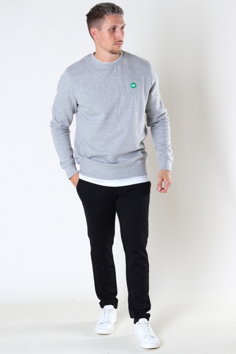 Kronstadt Lars Organic/Recycled sweat crew Grey mel