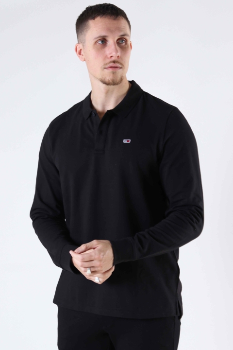 TOMMY JEANS TJM LS CLASSICS POLO Black