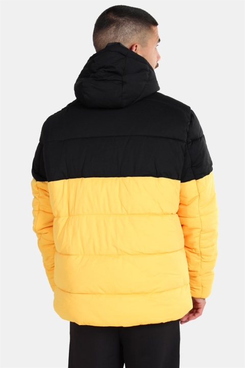 Urban Classics Hooded 2-Tone Puffer Jacka Chrome Yellow/Black