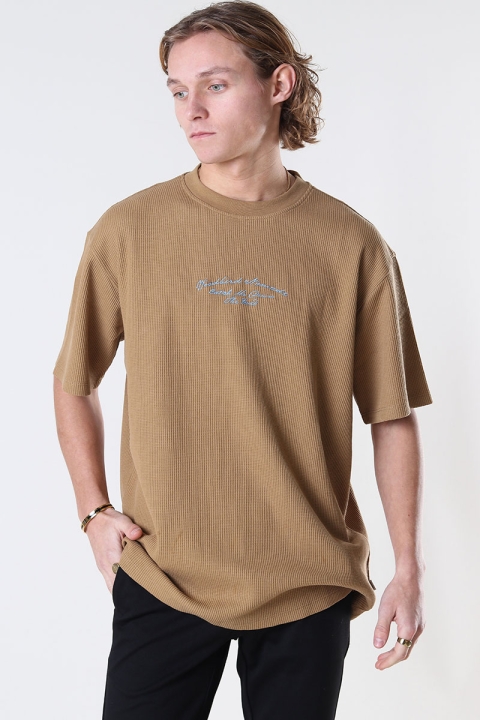 Woodbird Cole Road Tee Camel