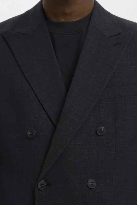 Selected Oasis Linen DB Blazer Black