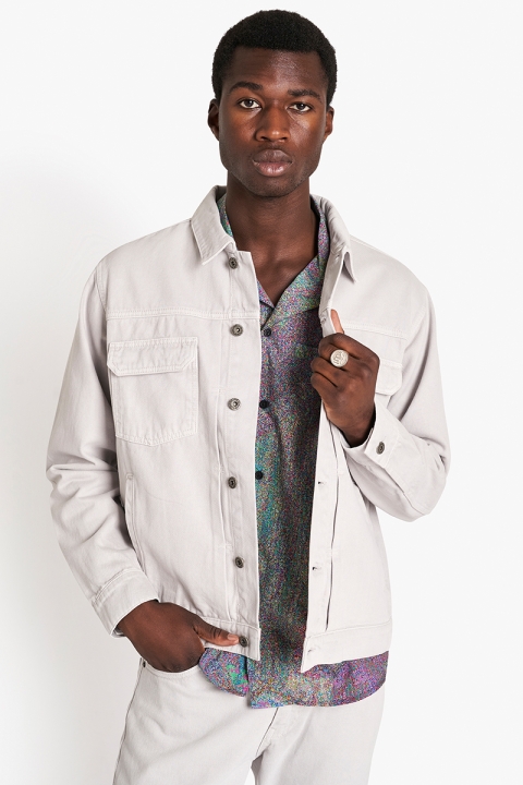 Woodbird Mayne Twill Jacket Light Grey