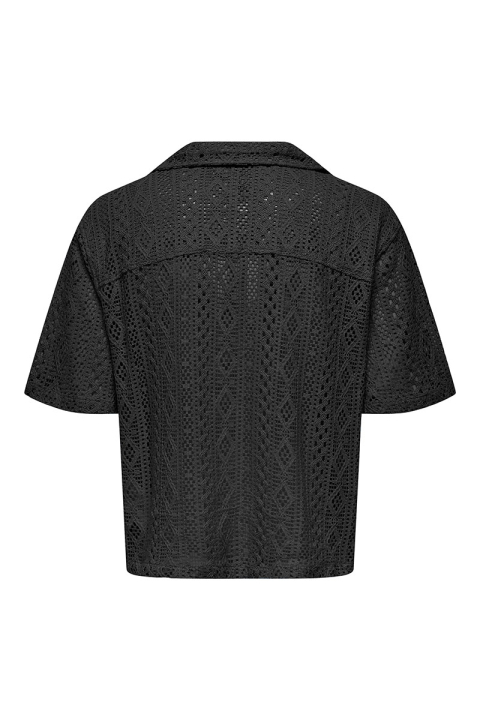 ONLY & SONS Novak Relax Resort SS Lace Shirt Black
