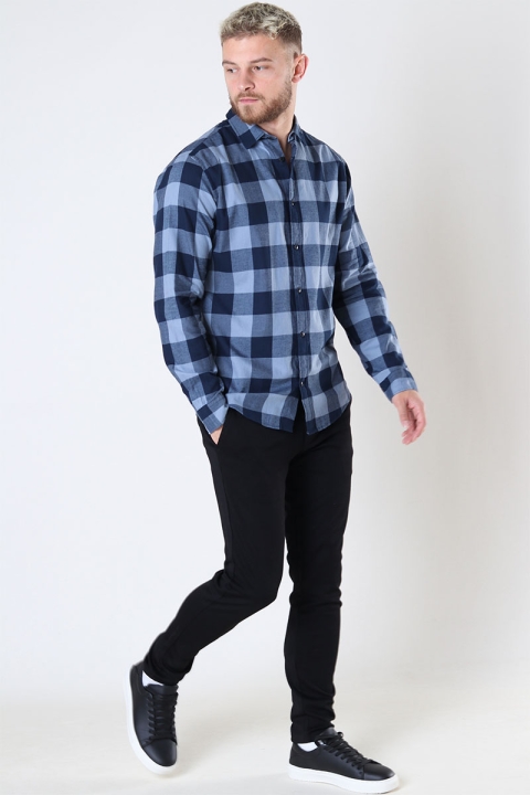 Jack & Jones GINGHAM TWILL SHIRT L/S Flint Stone