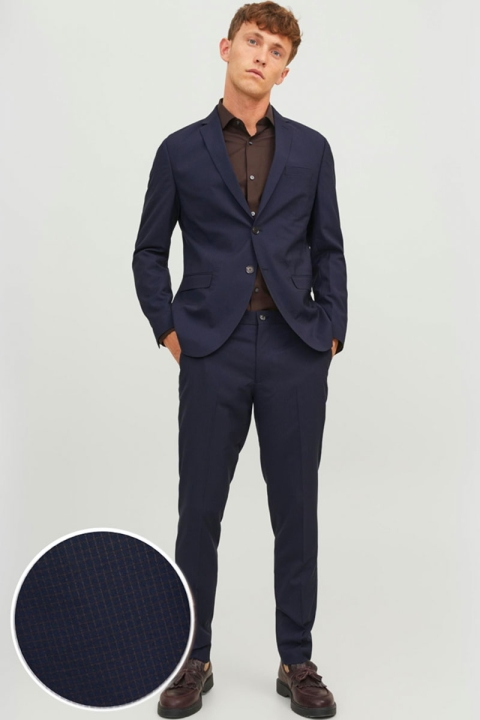 Jack & Jones Franco Check Kostym Perfect Navy