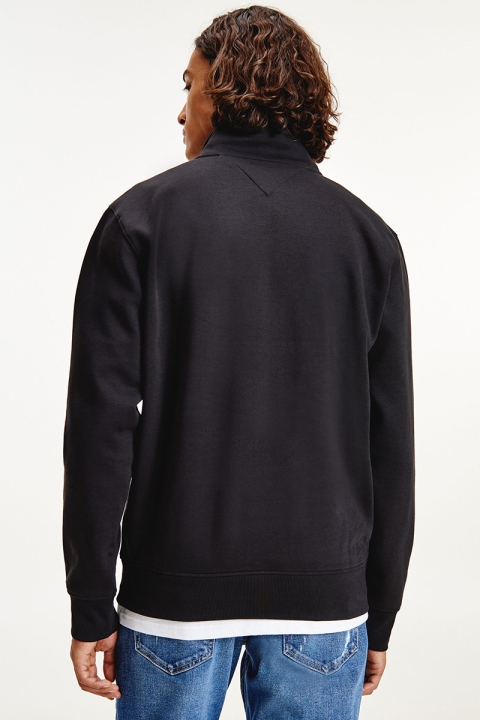 Tommy Hilfiger TJM SOLID ZIP MOCK NECK Black