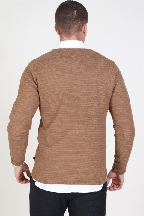 Clean Cut Aberdeen Crew Neck Sticka Warm Sand Melange