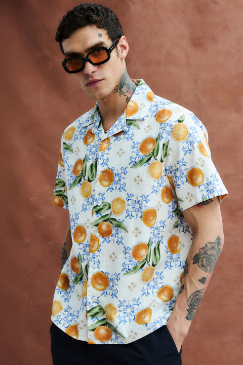 Solid Paiboon Shirt Insignia Blue