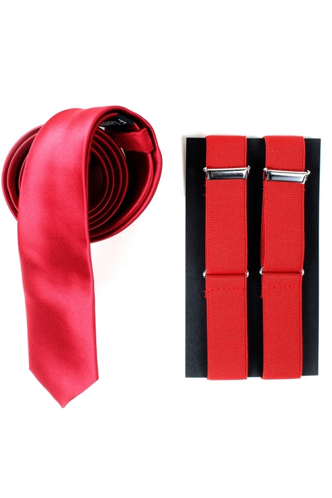 Tie And Armbands Red