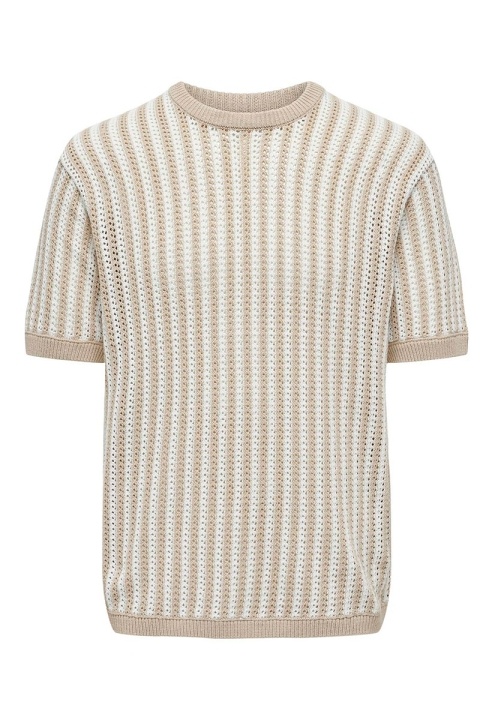 ONLY & SONS Charles Life Regular SS Knit Polo Silver Lining