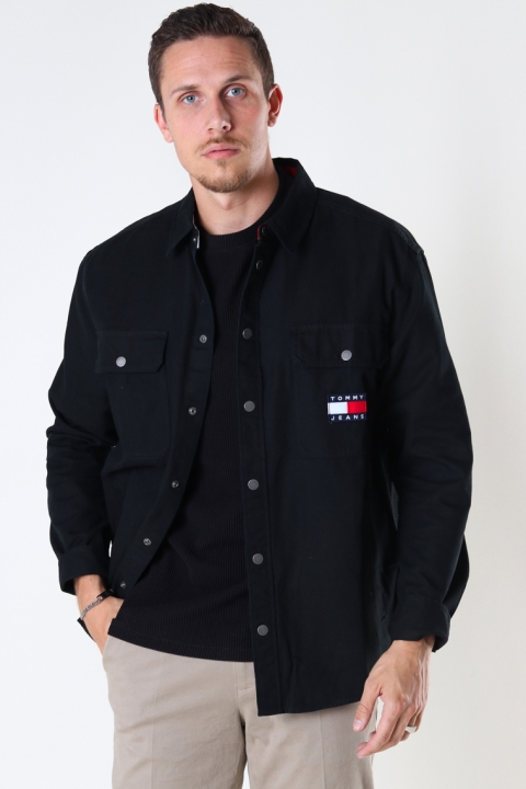 Tommy Hilfiger TJU FADED FLAG OVERSHIRT Black