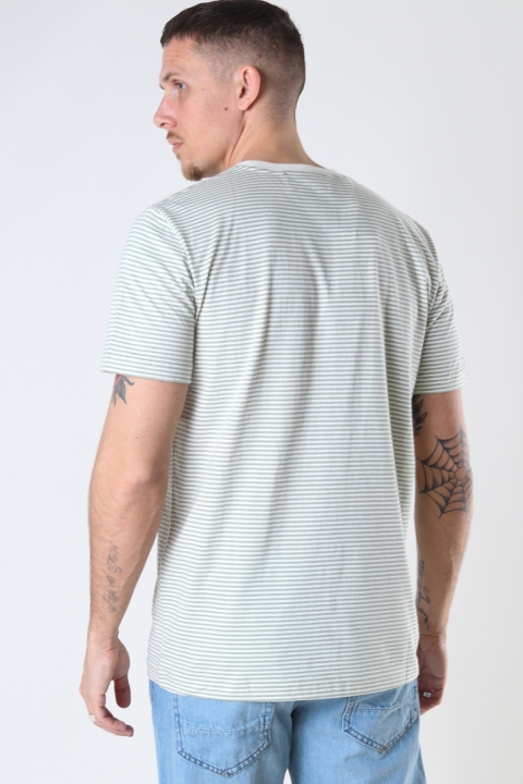 Selected SLHCOLTON STRIPE SS O-NECK TEE M Tea