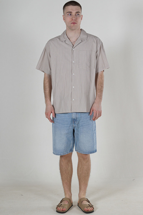 Jack & Jones Cody Poplin Resort Shirt SS Oxford Tan