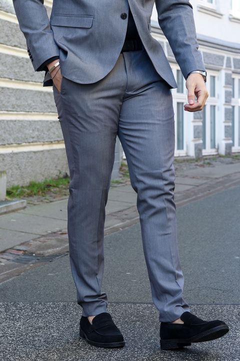 Jack & Jones Premium Franco Slim Fit Kostym Light Grey Melange