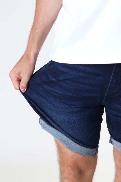 Solid Ryder Denim Shorts Dark Blue Denim