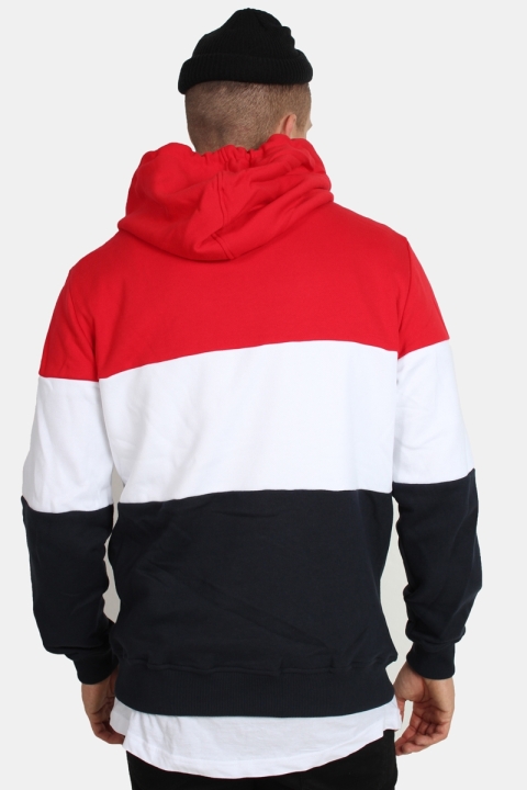 Klockaban Classics TB1870 Hoody Fire Red/White/Navy