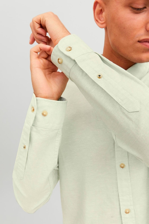 Jack & Jones Summer Linen Shirt LS Granite Green