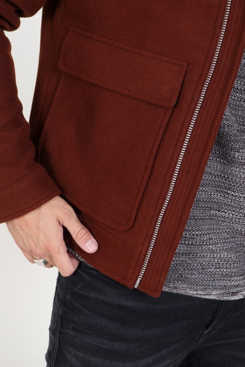 Jack & Jones Magnus Uld Bomber Jacka Cappuccino